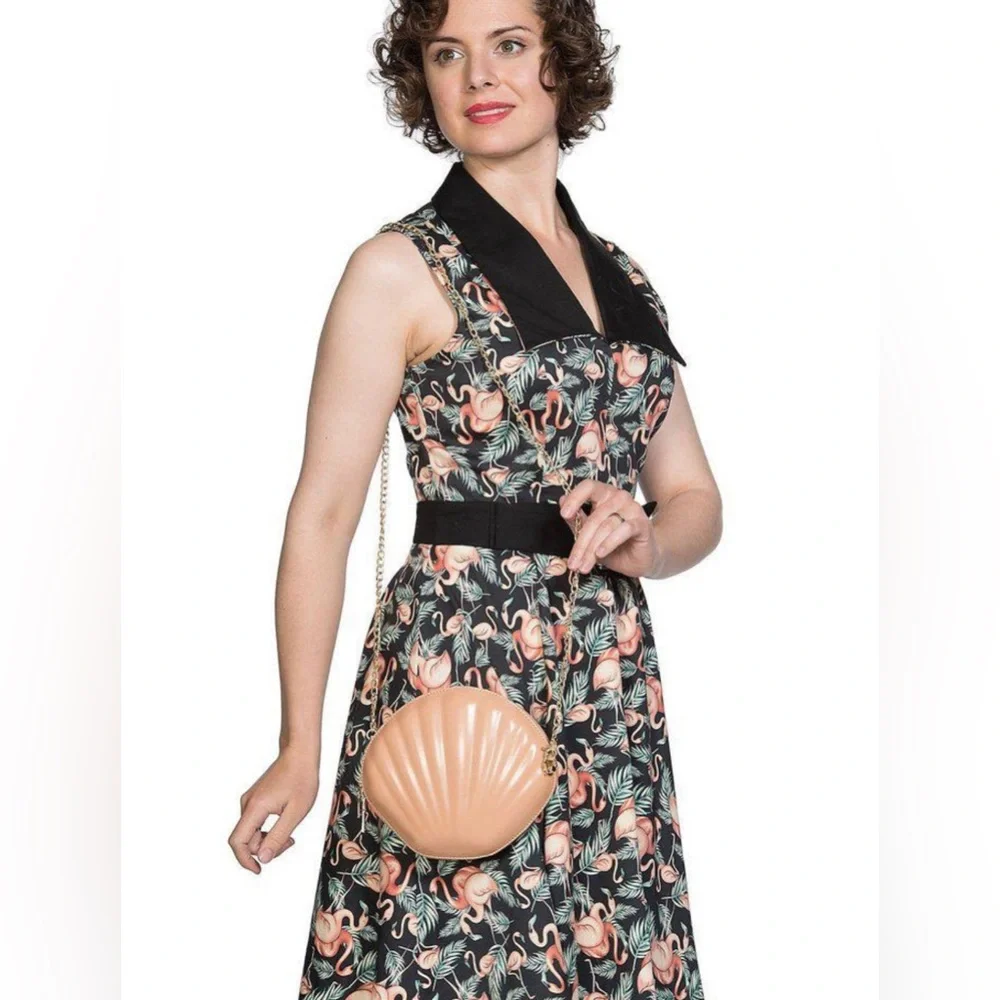 Flamingo Tropical Dress by Banned Retro - Picture 1 of 8
